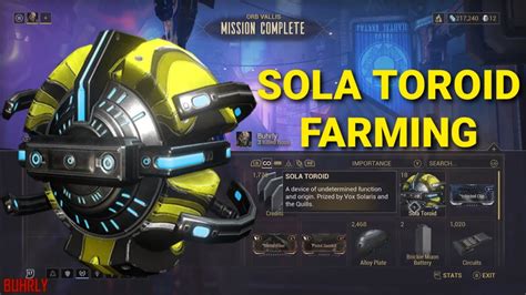 Farming the specific Raknoid enemies that drop toroids is a fool's errand. . Sola toroids